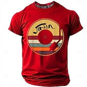economico T-shirt Grafiche di Musica e Strumenti-Per uomo Musica Maglietta Manica Corta maglietta Stampa 3D Girocollo Camicia Moda Quotidiano Quotidiano Streetwear Blu Nero Rosso Estate Primavera Abbigliamento S M L XL XXL XXXL