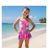 abordables Traje de baño de una pieza-Niños Chica Traje de baño Exterior Playa Graphic Vacaciones Tropical Moda Trajes de baño 4 años + Verano Azul Piscina Rosa