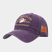  Unisex 250th/independence Hat Baseball Cap Portable Breathable Daily Outdoor Street Embroidery Flag