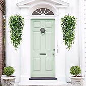 levne Umělé rostliny a zeleň-8 ks umělých závěsných rostlin o výšce 2,7 stopy, umělé rostliny odolné proti UV záření, umělé révy, umělá dekorace pro vnitřní a venkovní párty, stěnu, verandu, svatební dekorace