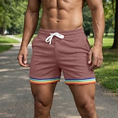 abordables Short de survêtement-Homme Actif Shorts de survêtement Shorts Short décontracté Avec Poches Taille Élastique Pur Couleur Pleine Séchage Rapide Sport Court Extérieur Salle de sport Entraînement Sports Sport Rouge Gris