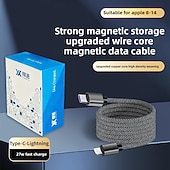 billige Mobiltelefonkabler-1 pakke USB C-kabel 66W 3,3 fot USB A til USB C USB C til USB C USB C til Lightning 2.5 A Hurtiglading Holdbar Magnetisk Enkel å bære Til iPhone Tilbehør til mobiltelefon