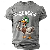 Férfi Kacsa Vicces szleng Póló Rövid ujjú póló 3D nyomtatás Terített nyak Ing Divat Napi Napi Utca Rubin Nyár Tavasz Ruházat S M L XL XXL XXXL