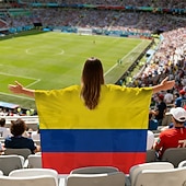economico Costumi da fan-Partita mondiale di calcio 2026 Mantello Costume Bandiera Ventilatori Adulti Unisex Feste Partita di calcio Evento di calcio Vestirsi