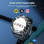 baratos Premium-Relógio inteligente Lokmat Appllp 2 Pro de 1,508 polegadas com 4G LTE, pedômetro, lembrete de chamadas, rastreador de atividades, compatível com Android e iOS, unissex, GPS, chamadas em modo mãos-livres, controle de mídia, IPX-3, 57 mm.