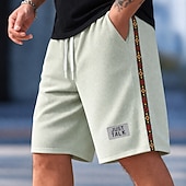 voordelige 3D-sweatshort voor heren-Voor heren Geometrisch Etnisch Wafel korte broek Sweat short Casual korte broek Medium Taille Mode-casual Vakantie Hardlopen Training Met Textuur Elastische tailleband met trekkoord Shorts met zakken