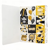  Calendario dell'Avvento di laurea di 12 giorni, scatola regalo vuota, elegante scatola di carta per laurea, confezione regalo a sorpresa da riempire per la laurea, scatola regalo con cappello di