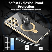 abordables 2026 Samsung Galaxy S26 Serie-teléfono Funda Para Samsung galaxia S26 Ultra S25 Ultra Estuche delgado Desmontable y protector de pantalla Soporte para Anillo Aleación de aluminio