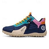 tanie Casualowe sneakersy-Męskie buty sportowe w blokach kolorów z akcentami ze sztucznej skóry, modny sportowy wygląd, idealne do uprawiania sportów na świeżym powietrzu, na co dzień i w podróż