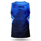  Herren Fußballtrikot Geometrisch Buchstabe Frankreich Workout-Tanktop Lauf-Tanktop Sport-T-Shirt Sommer Ärmellos UPF 50 Schnelltrocknend Feuchtigkeitsableitend Atmungsaktiv Turnier Fußball Leger