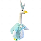 cheap Porch Goose Outfits-Easter Porch Goose Outfit, Goose Clothes for 23-25" Garden Goose Statue, Spring Outdoor Yard Decor Accessories, Outfit Only, Goose Not Included