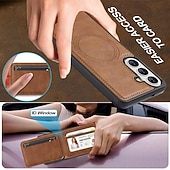 abordables 2026 Samsung Galaxy S26 Serie-teléfono Funda Para Samsung galaxia S26 S26 Plus S26 Ultra Tarjetas billetera Magnética Soporte de carga inalámbrica Ranura para tarjetas Retro Cuero de PU
