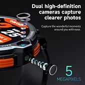 baratos Smartwatch-Relógio inteligente Lokmat Appllp 6 Pro de 1,54 polegadas com 4G LTE, pedômetro, lembrete de chamadas, monitor de sono, compatível com Android e iOS, unissex, GPS, chamadas em modo mãos-livres, controle de mídia, IPX-4, 51 mm.