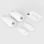 billige Toalettlys-2 stk. smarte bevegelsessensorer for toalett, oppladbare med USB-kabel, vanntette LED-lamper for innendørs bruk, soverom, stue, trapp, gang, entré, omgivelsesbelysning på badet