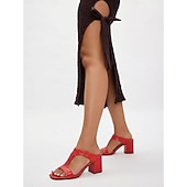 ieftine Femei-Sandale elegante pentru femei, albe, cu imprimeu crocodil - sandale elegante cu toc bloc și vârf pătrat, pentru seri formale pe nave de croazieră, seară festivă &amp;vacanțe de vară la stațiuni turistice