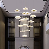 preiswerte Cluster-Design-Moderne LED-Pendelleuchten aus Acryl, kompatibel mit Wohnzimmer, Esszimmer, Treppenhaus, Kronleuchter, Wohnaccessoires, Hängeleuchten, Pendelleuchten