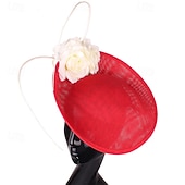 economico Fascinatori-Fascinator Poliestere Matrimonio Vintage Carino Retrò Con Floreale Copricapo Copricapo