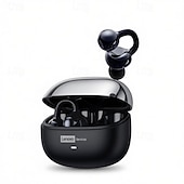 baratos Fones de ouvido abertos-Fones de ouvido sem fio Lenovo com clipe de orelha aberto, Bluetooth 5.3, estojo de carregamento, 25 horas de reprodução, compactos. &amp;Som potente, microfone embutido, fones de ouvido confortáveis para
