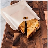 cheap Baking &amp; Pastry Tools-10 Pcs Extra Large Reusable Toaster Bags, Heat Resistant Toaster Bags for Grilled Cheese Sandwiches works on Toaster, Ovens, Washable Toast Bags for Toast Sandwich Panini Snacks