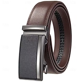 preiswerte Herren-Gürtel-Herren Gürtel Automatische Schnalle Leder Chrom Streetwear Zeitgenössisch Freizeit Einfach A01 A02 Lässig Täglich Geschäft Formell Taillengürtel