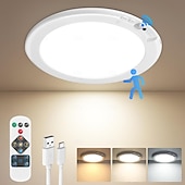 cheap Sensor Night Lights-Rechargeable Motion Sensor Ceiling Light with Remote - Magnetic Wireless Ceiling Light Battery Powered for Closet Shower Stairs Shed Hallway ect