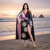 olcso Anime kosztümök-Óceáni kalandor Szalmakalapos kalóz Anime Felszerelések Álarcosbál Cosplay öltönyök Mindszentek napja Anime Expo Jelmez Kompatibilitás Női Felnőttek