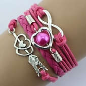 voordelige Trendy sieraden-Dikke ketting Liefde Modieus Gepersonaliseerde Legering Armband sieraden blauw / Wit / Blozend Roze Voor Dagelijks Lahja Feestdagen