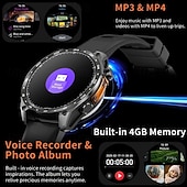 economico Smartwatch-Smartwatch da uomo Amolde HD300 Pro con GPS, mappe offline, memoria da 4 GB, registratore, torcia, sport all'aria aperta, barometro, altimetro e bussola.