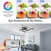 preiswerte Dimmbare Deckenleuchten-Moderne LED-Deckenleuchte, 56 W, 3360 Lumen, flache Deckenmontage, Deckenleuchte für Küche, Schlafzimmer, Arbeitszimmer, Wohnzimmer, Büro, Esszimmer, dimmbar mit Fernbedienung
