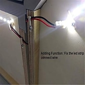 Недорогие LED аксессуары-100 зажимов для крепления светодиодной ленты, кронштейн для монтажа, односторонние крепежные зажимы с 100 винтами для светодиодной ленты 3528/5050 шириной 10 мм, неводонепроницаемой (белая).