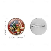 olcso Az Egyesült Államok 250. évfordulója-4 db-os amerikai 250. évfordulós hajtókatű 1776-2026 hazafias fehér sas szabadságharang emlékbross szuvenír hazafiaknak veteránok gyűjtők hátizsák dzseki dekoráció