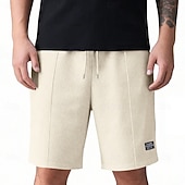 abordables Bermudas estilo casual-Hombre Pantalones cortos de gofres Pantalón corto Pantalones cortos de playa Pantalones cortos casuales Bolsillo Cintura elástica Plano Comodidad Transpirable Longitud de la rodilla Casual Exterior