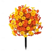 Недорогие Искусственные цветы-20-дюймовый колышек для искусственных цветов, декоративный садовый колышек для ипомеи, разноцветный, для двора. &amp;газон, прочный пластик, не выцветающий, всесезонное украшение