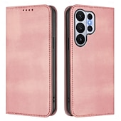 baratos 2026 Samsung Galaxy S26 Série-telefone Capinha Para Samsung Galaxy S26 S26 Ultra Plus Capa para Cartão Wallet Com Suporte Suporte para carregamento sem fio Slot para cartão Retro TPU Couro PU