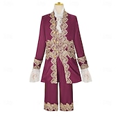 economico Outfit-Retrò Vintage Rococò Lunghezza al ginocchio Pantaloni Gilet Collari falsi Principe Gentiluomo Nobile Costume Per uomo Halloween Carnevale Mascherata Fiera Rinascimentale Festa a tema retrò Adulti