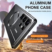 ieftine 2026 Samsung Galaxy S26 Seria-telefon Maska Pentru Samsung Galaxy S26 Ultra Noutate Cu Magsafe rezista Detașabil și Protecție de Ecran Retro MetalPistol ABS + PC