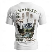  250 aniversario de Estados Unidos Hombre Gracioso Cruz Jesús cristiano Camiseta Manga Corta Camiseta Impresión 3D Cuello Barco Camisa Religioso Patriótico Casual Diario Fiesta Negro 1 Blanco 1 Blanco