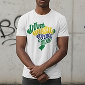  Meciul Mondial de Fotbal 2026 Ținute Tricou grafic Fotbal Inspirat de Brazilia Patriotic Tricou pentru Unisex Adulți Imprimare 3D pentru Petrecere Sport exterior