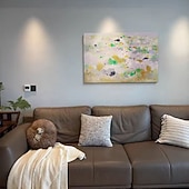 cheap Landscape Paintings-Handmade Oil Painting Canvas Wall Art Decoration Abstract for Home Living Room Dining Bedroom Decor Rolled Frameless Unstretched Painting/Stretched Frame Hanging Painting