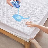 voordelige Lakens &amp; Kussensloop-Waterdichte gewatteerde matrasbeschermer, ultrasone matrashoes, verdikte matrastopper, bedhoesbeschermer