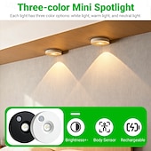 cheap Sensor Night Lights-LED Translucent Tri-color Dimmable Touch Control Adjustable Magnetic Light Atmosphere Lamp Energy-saving with Charger Modern Minimalist Wardrobe Bedside Bedroom Study Cabinet Showcase Wine Cabinet Kit
