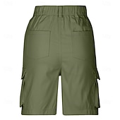 cheap Bermuda Shorts-Women's Bermuda shorts Cargo Shorts Shorts Summer Shorts Vacation Fashion Casual Daily Short Mid Waist Solid Color Plain Patchwork Zipper Pocket Comfort Quick Dry Soft Micro-elastic Streetwear Beach