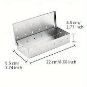 cheap Kitchen Utensils &amp; Gadgets-Stainless Steel Wood Chip Smoker Box for Grilling Additions, Suitable for Adding a Smoky Flavor to Gas Or Charcoal Grills, The Best Grilling Accessory for Charcoal And Gas Barbecue Grills
