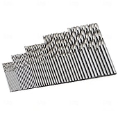 お買い得  ドリルビットセット-天然色の小型揚げパン用ドリルビット50個セット、1mm～3mmの白いストレートシャンク、クラフトやDIYプロジェクトに最適、精密作業用の耐久性のある高品質ツール