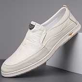preiswerte Slipper Schuhe-Weiße, leichte und bequeme Herren-Slipper zum Hineinschlüpfen – atmungsaktive Alltagsschuhe für Reisen, Autofahren, Büro, Wochenend-Outfits, Resort-Abende und einen eleganten Freizeitlook.
