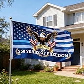 economico 250° Anniversario-Bandiera degli Stati Uniti per il 250° anniversario, formato 3x5 piedi, ideale per esterni, celebrazioni patriottiche e per la festa dell'indipendenza, perfetta per la casa, il giardino e l'esposizione all'aperto.