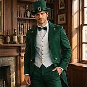  Retrò Vintage Punk & Gotico Medievale Cappotto Pantaloni Costume Cosplay Ebenezer Scrooge Dickens Vampiro Elfo Gentiluomo Costume Per uomo Stile Steampunk Natale Carnevale Festa / Sera Adulti