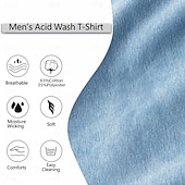 baratos Camiseta Henley Casual-Homens Camisetas Top Henley Camiseta de algodão Camisa lavada Manga Curta Côr Sólida Tecido Cor Única Vintage Designer Casual Tingimento em peça Desaparecido Botões Gola Redonda Henley Casual Diário