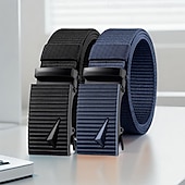 preiswerte Herren-Gürtel-Herren Gürtel Automatische Schnalle Nylon Streetwear Zeitgenössisch Freizeit Einfarbig Schwarz Marineblau Täglich Outdoor Formell Taillengürtel