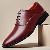 preiswerte Derby Schuhe-Elegante Herrenschuhe aus Kunstleder mit Schnürung, perfekt für formelle Anlässe, Business und Büro.